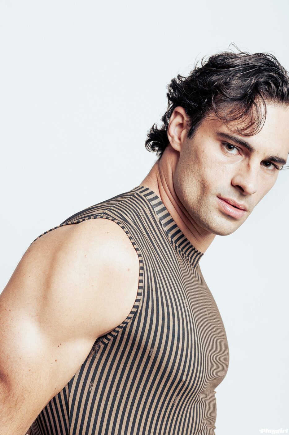 Striped Sleeveless Tee: Charlie by Matthew Zink.