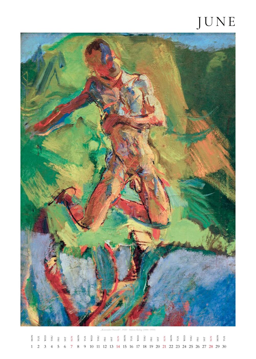 ‘Kneeling Narcissus’ by Anton Kolig.